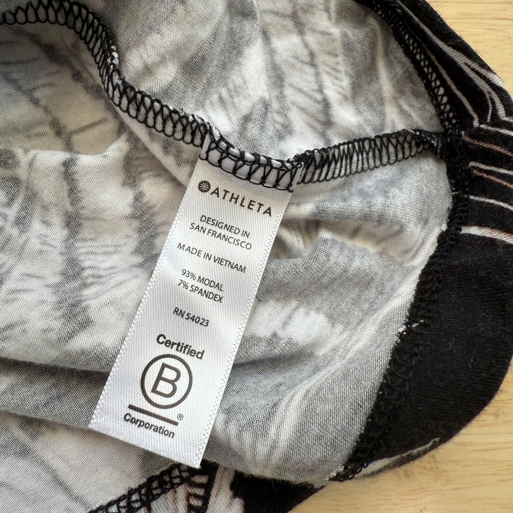 Athleta Santorini Dress Women's Black White Printed Stretch Sleeveless - XS - Picture 10 of 14